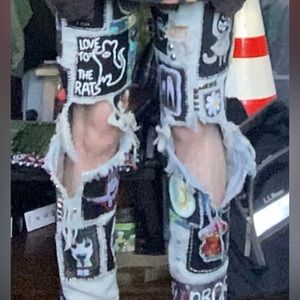 custom punk patch pants and/or patches!!